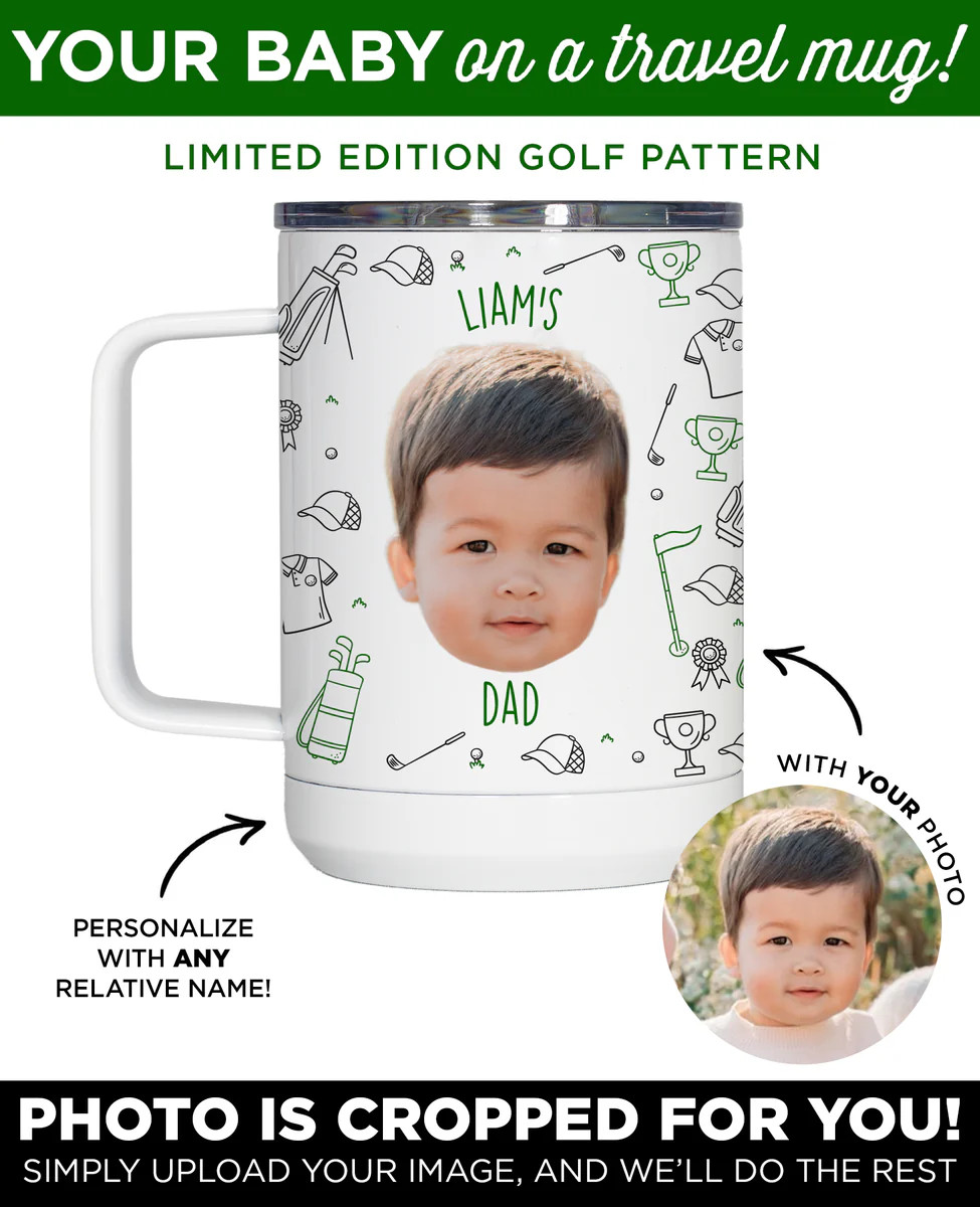 Father's Day Deadline Passed- Personalized Baby Golf Travel Mug | Type League Press
