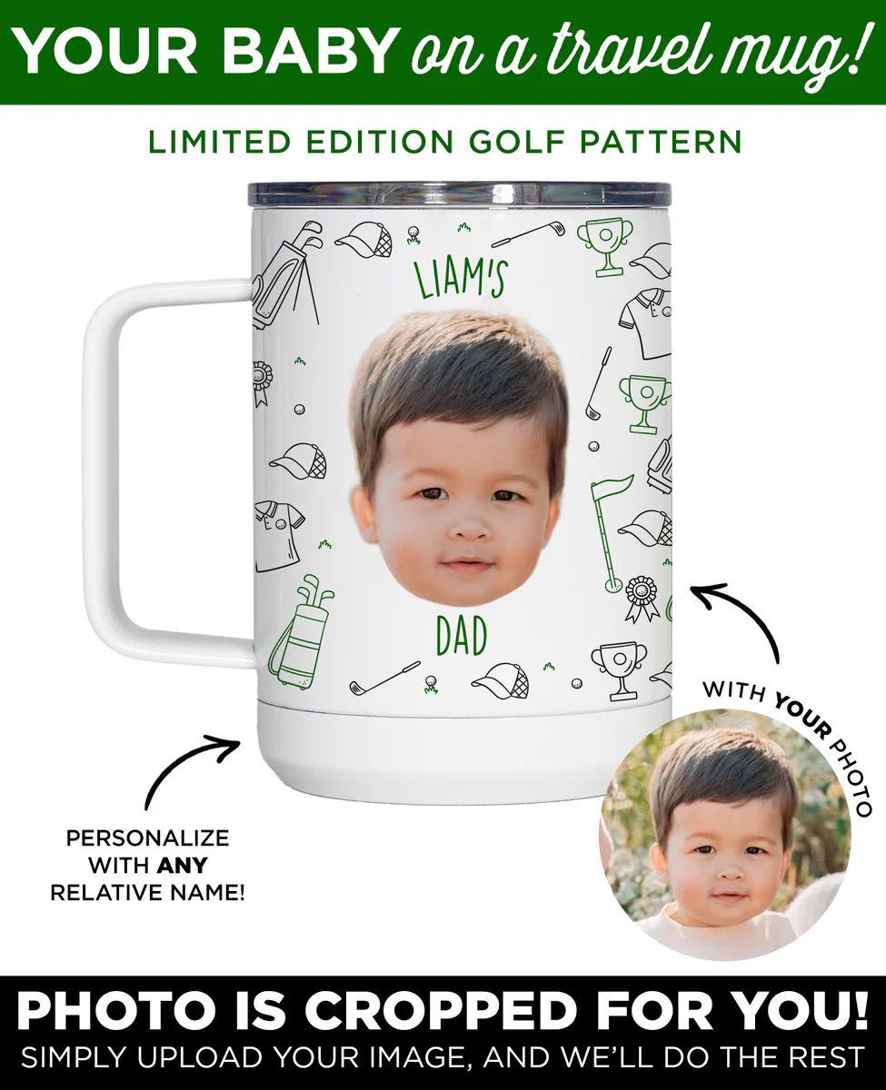 Father's Day Deadline Passed- Personalized Baby Golf Travel Mug | Type League Press