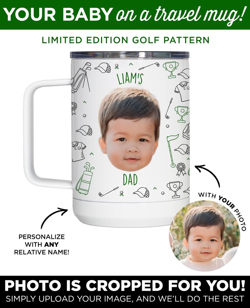 Personalized Baby Golf Travel Mug | Type League Press