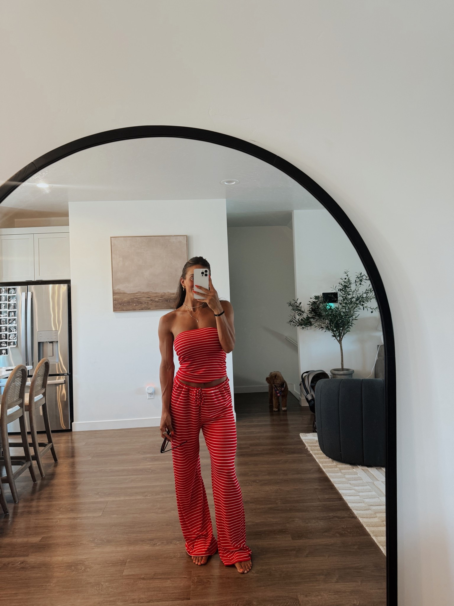 In a small top and bottom ❤️