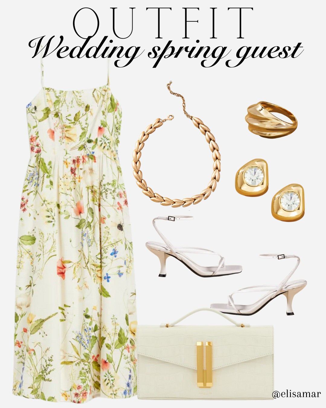 Wedding guest outfit idea. This floral dress pairs perfectly with these white heels for a cute spring look.

#LTKsalealert #LTKstyletip #LTKwedding