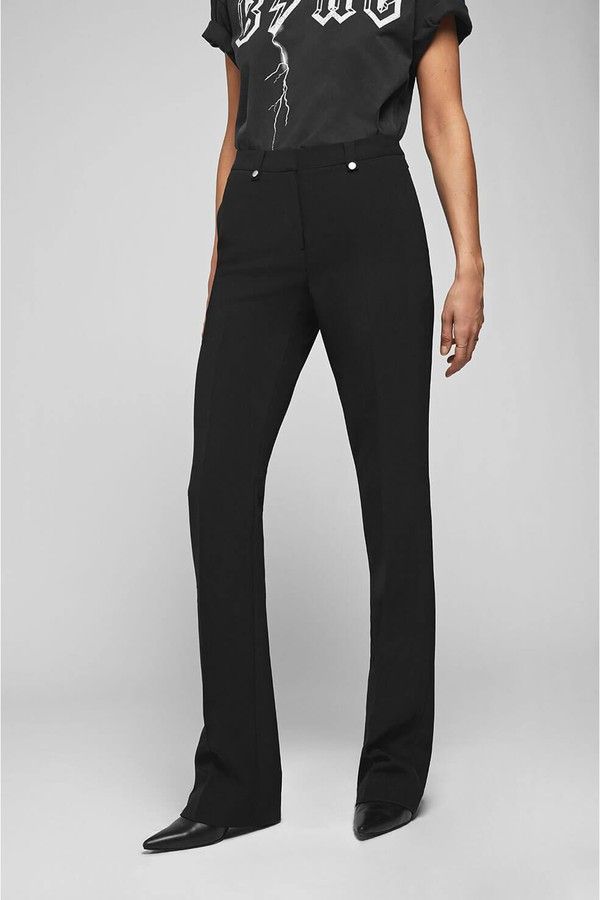 Anine Bing Charlotte Suit Pants - Black Xs | Orchard Mile