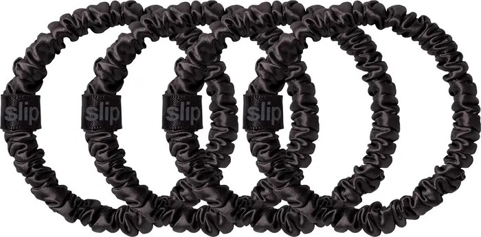 Pure Silk 4-Pack Skinny Scrunchies: Back to Basics Collection | Nordstrom