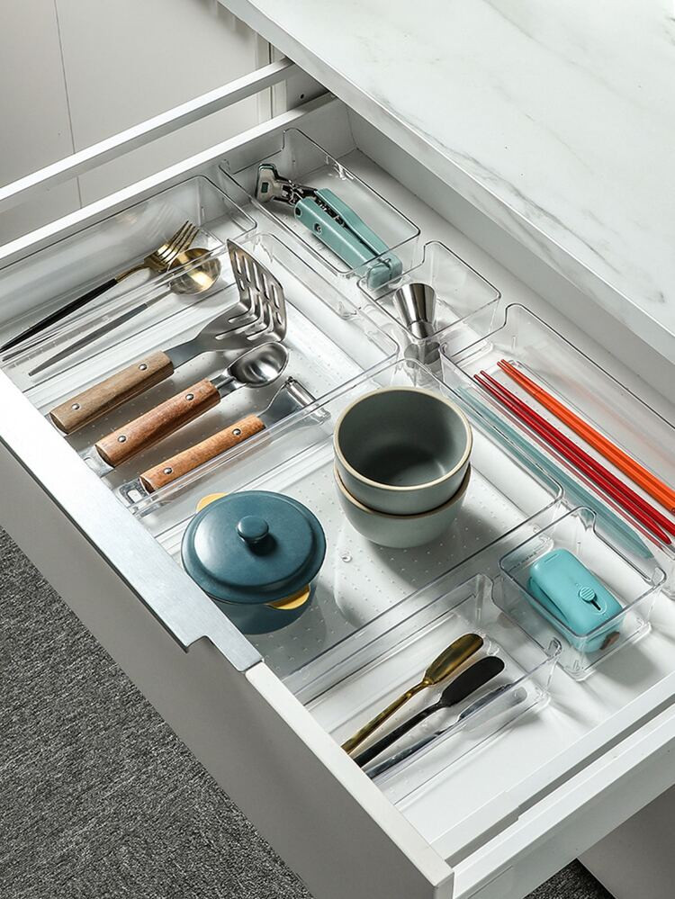 7pcs Clear Drawer Storage Box | SHEIN