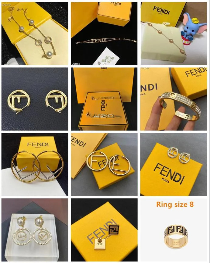 F Letter Earrings Fashion Gold Earring Design-Earring Women's-Earrings Designer Ear Studs luxury ... | DHGate