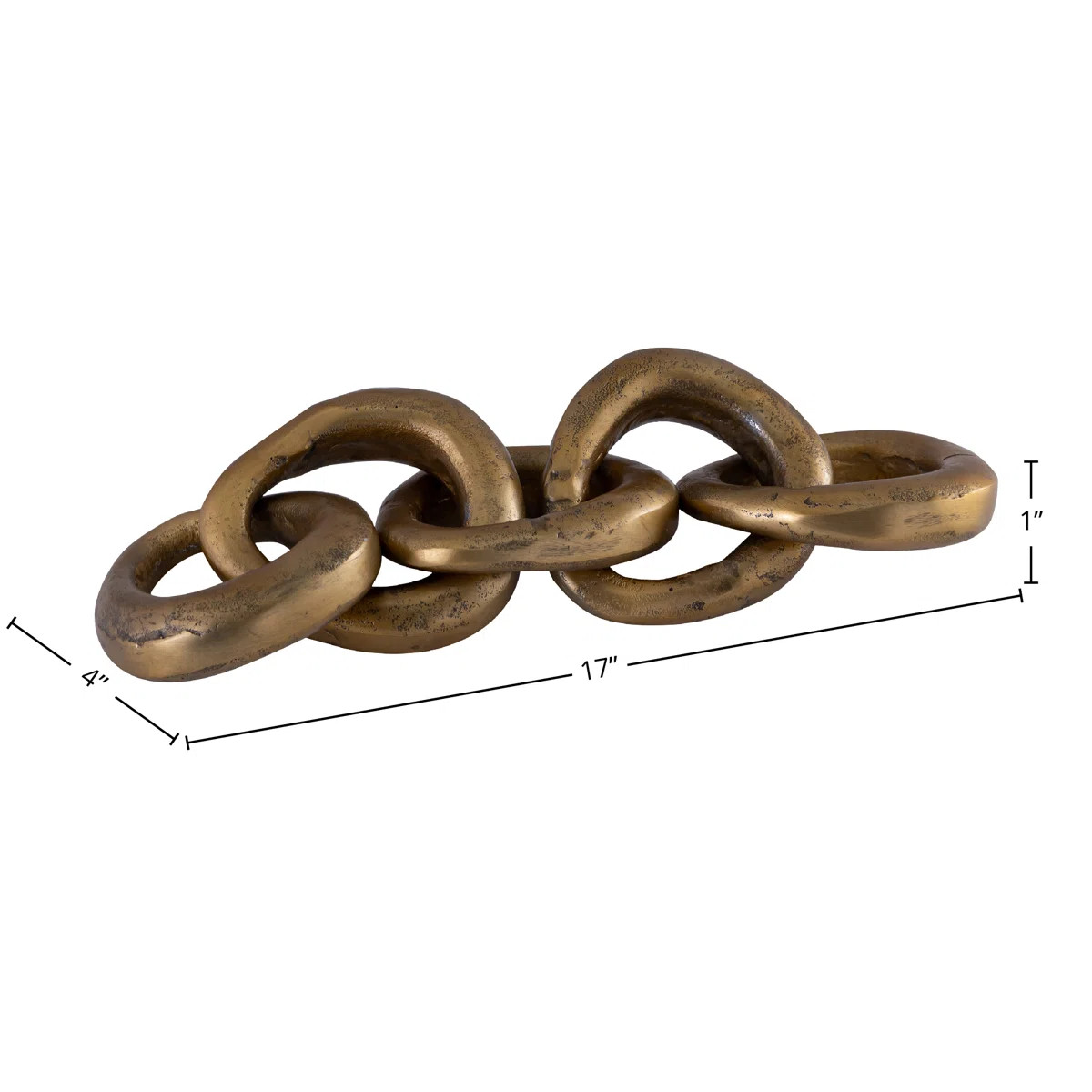 Latitude Run® Carillo 16" Wide Aluminum Chain Link Décor, Antique Brass | Wayfair | Wayfair North America