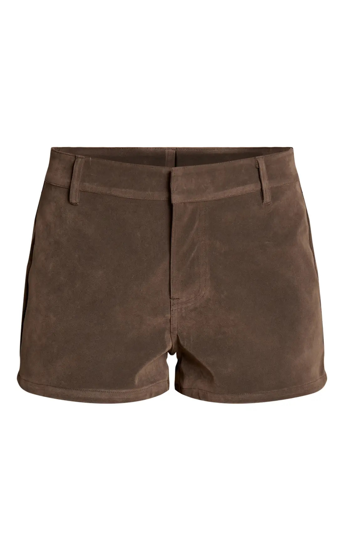 Khaki Faux Suede Hot Pants | PrettyLittleThing USA | PrettyLittleThing US