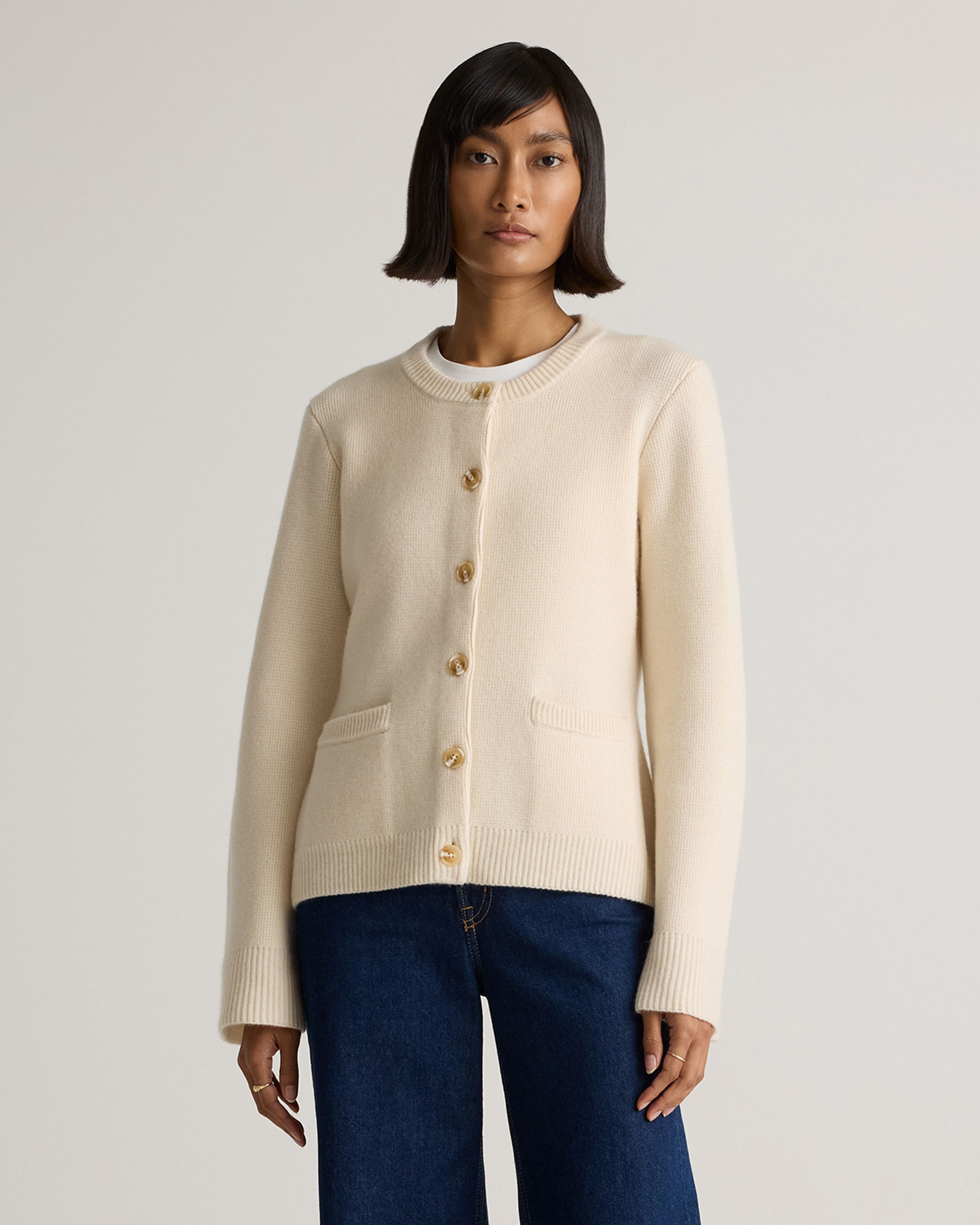 Mongolian Cashmere Structured Cardigan | Quince