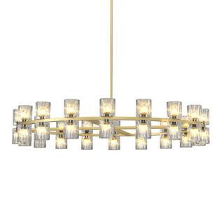 36 Light Gold Crystal Chandelier for Living Room, Dining Room with bulbs included | The Home Depot