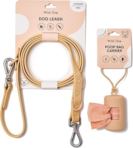 Amazon.com : Wild One Nylon Adjustable Length Leash 5.5 Feet and Poop Bag Carrier Set, Waterproof... | Amazon (US)
