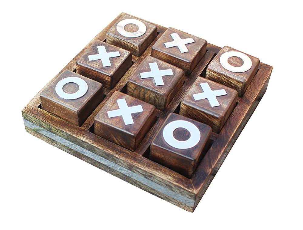 Wooden Tic Tac Toe Game | Board game for kids and family | Table Top Living Room Decor Fun Game |... | Amazon (US)
