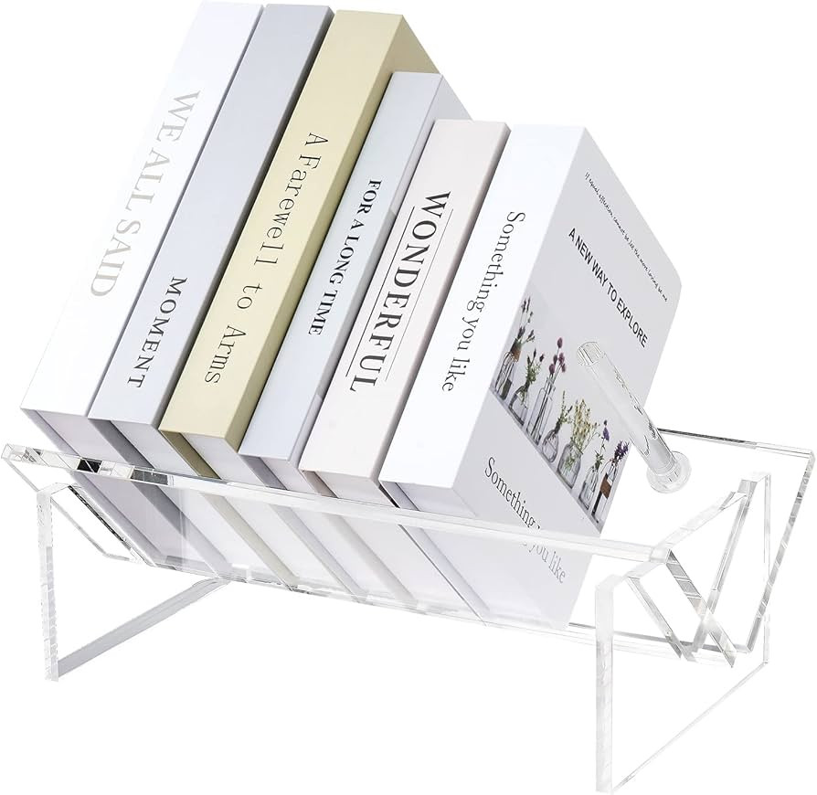 Sumerflos Acrylic Desktop Bookcase, Book Storage Organizer Bookshelves, Clear Mordern Tabletop St... | Amazon (US)