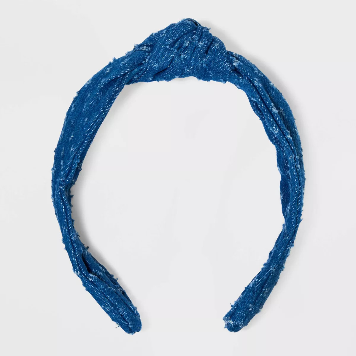 Distressed Denim Top Knot Headband - Universal Thread™ Blue Denim | Target