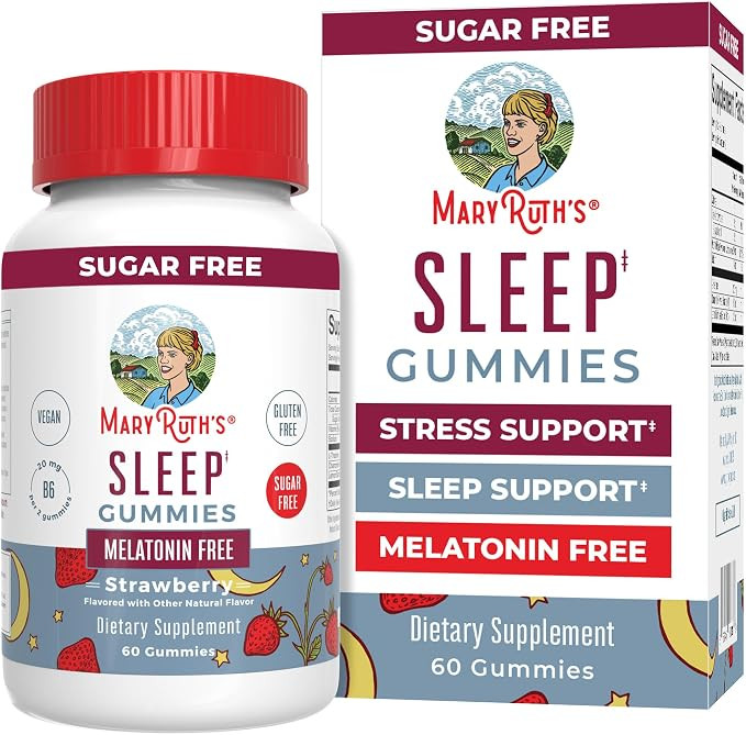 MARYRUTH'S Melatonin Free Sleep Gummies, L Theanine, Sugar Free, 60 Count | L Theanine, Lemon Bal... | Amazon (US)
