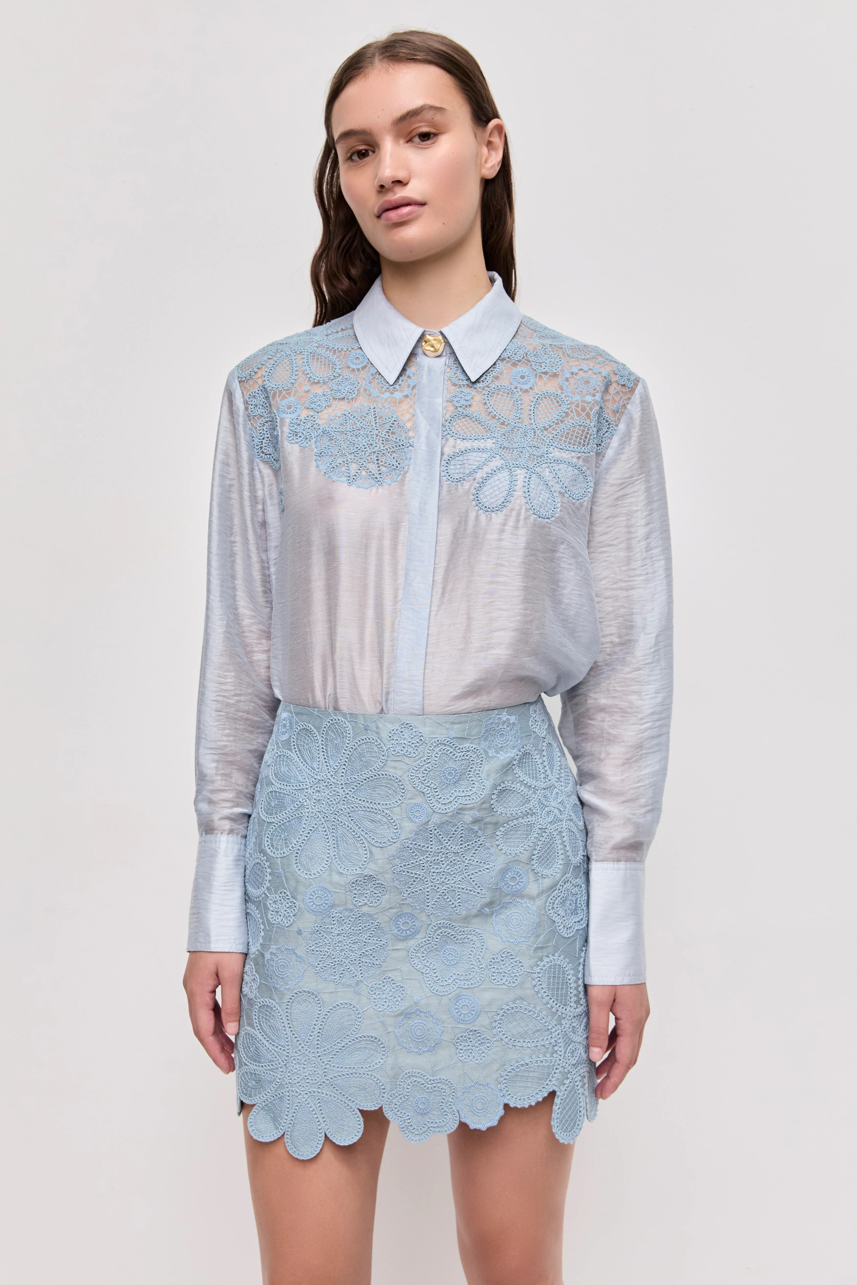 Gia Embroidered Mini Skirt | aje. (Australia and New Zealand)