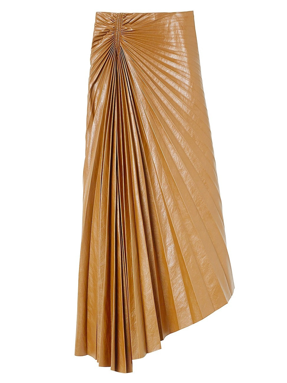Women's Tracy Pleated Vegan Leather Skirt - Biscuit - Size 0 | Saks Fifth Avenue