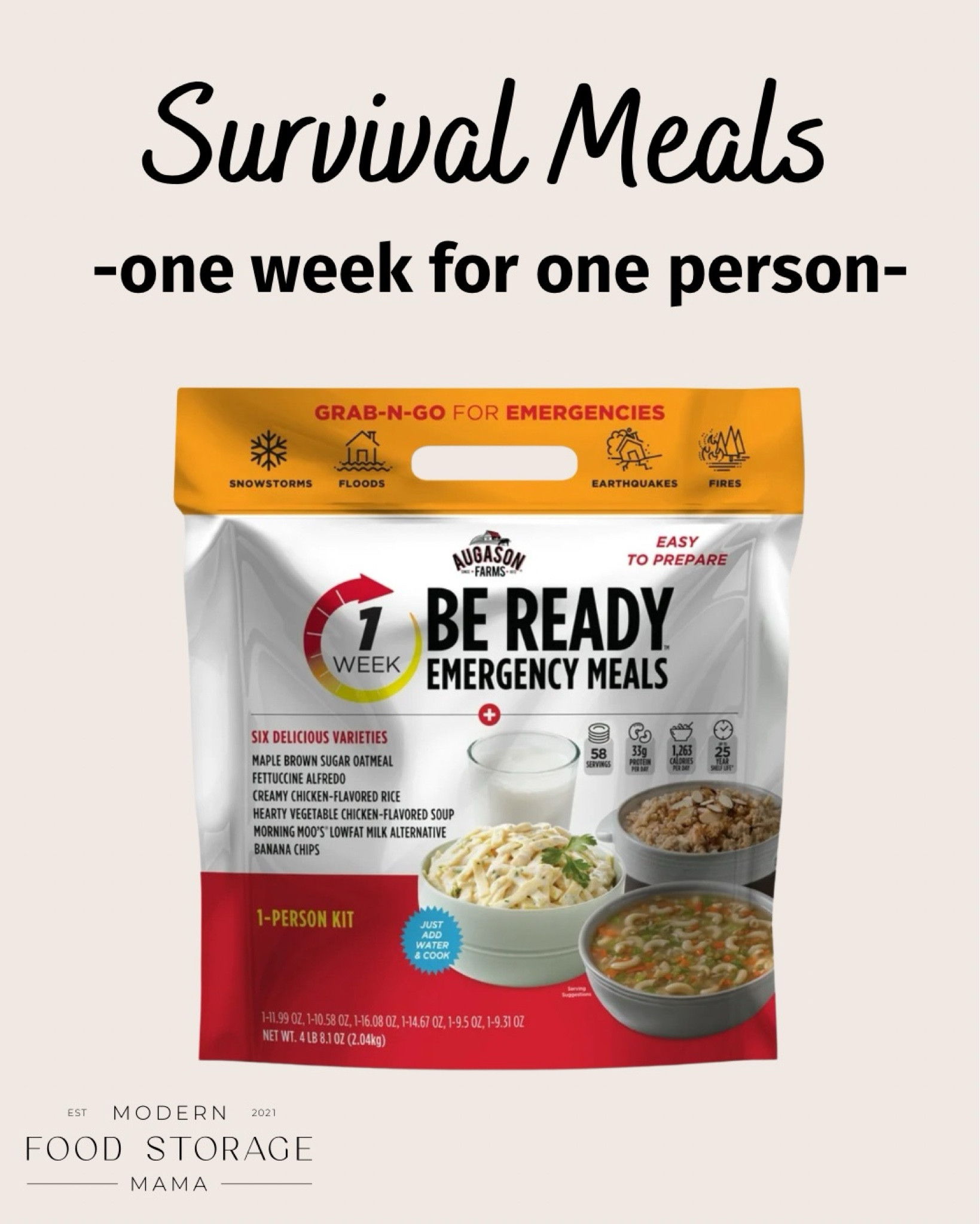 Are you looking for some simple and affordable food storage options? I love this grab-and-go one-week food storage supply kit.

This is a great option to have on hand for various types of emergencies. You can store them with your long-term food storage or you could put them in your 72-hour kits (bug-out bags/evacuation bags). 

I suggest building up your food storage gradually and sticking to a budget! 

This one week supply is a GREAT price for long-term emergency food storage!



#foodstorage #emergency #preparedness #stockpile #pantry #pantryorganization #72hourkit

#LTKFamily #LTKHome #LTKFindsUnder50