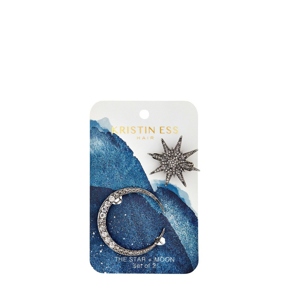Kristin Ess Star and Moon Clip Set - 2pk | Target