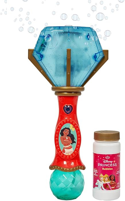 Little Kids Disney Princess Moana Light and Sound Musical Bubble Wand, Includes Bubble Solution | Amazon (US)