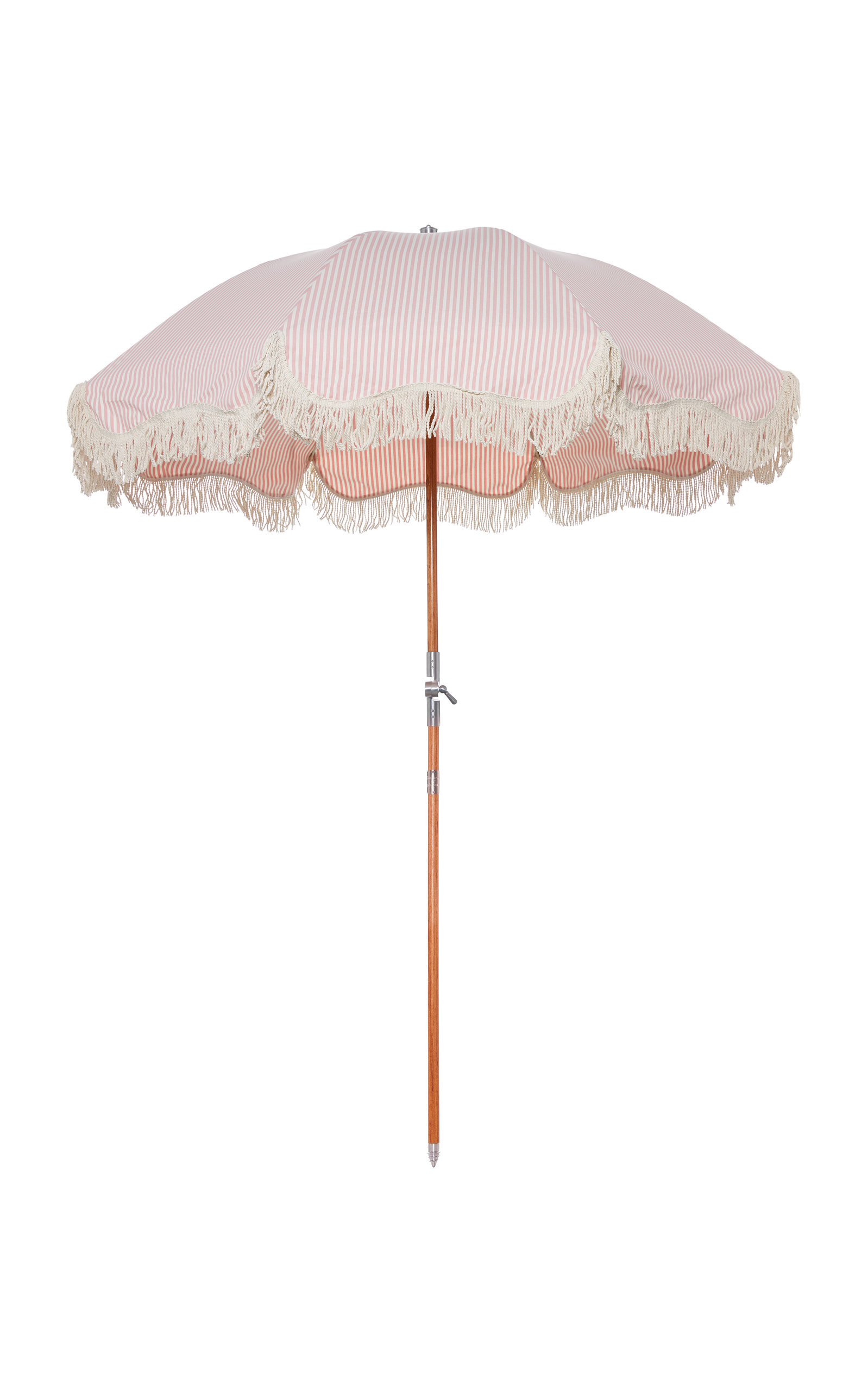 Business & Pleasure Striped Fringed Canvas Beach Umbrella | Moda Operandi Global