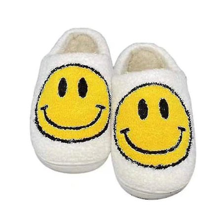 Soft Plush Comfy Warm Slippers Smiley Face size 37-38 | Walmart (US)