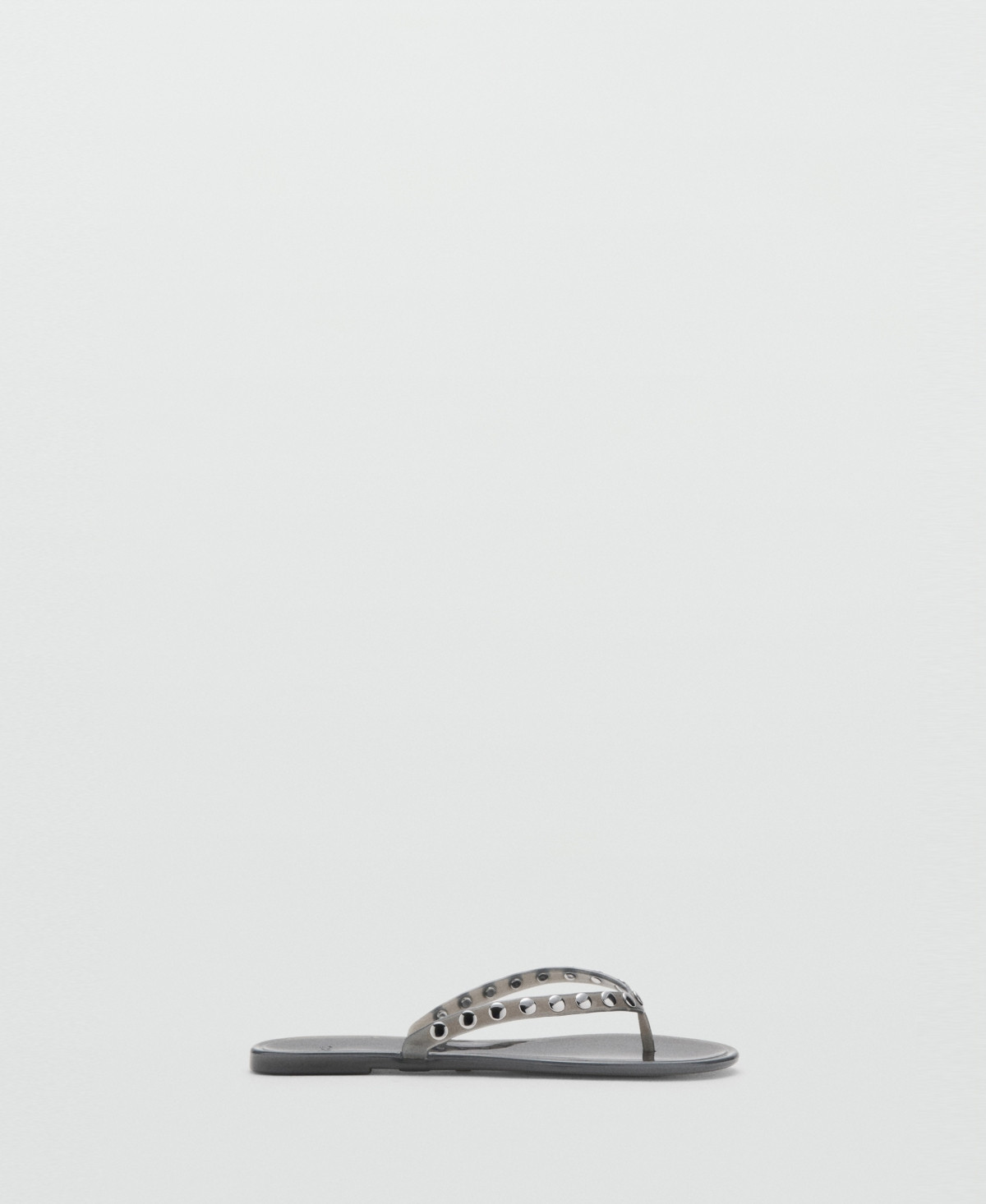 Mango Women's Vinyl Straps Studded Sandals - Gray | Macy's