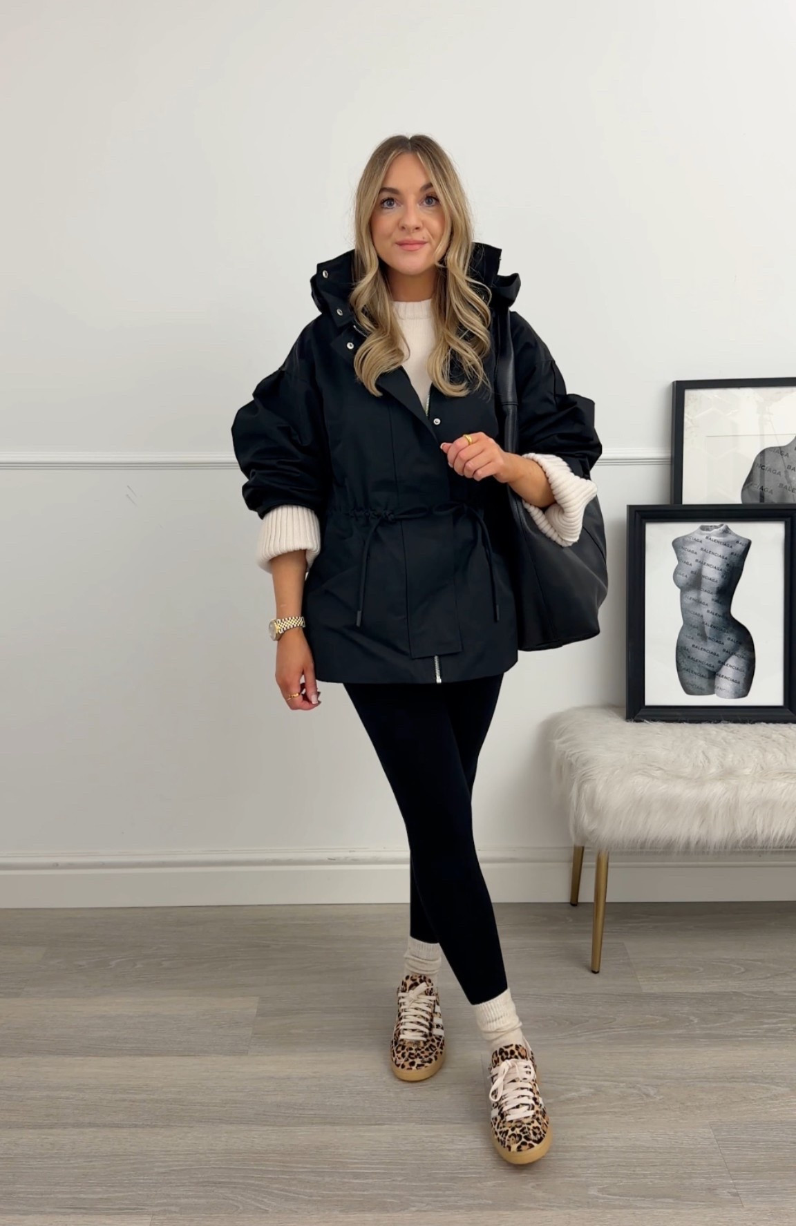 Water resistant jacket outfit.
I wear a size 8.

#LTKwinter #LTKstyletip #LTKspring