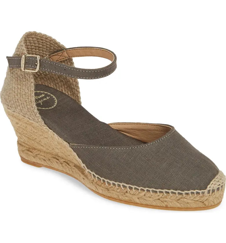 'Caldes' Linen Wedge Sandal | Nordstrom