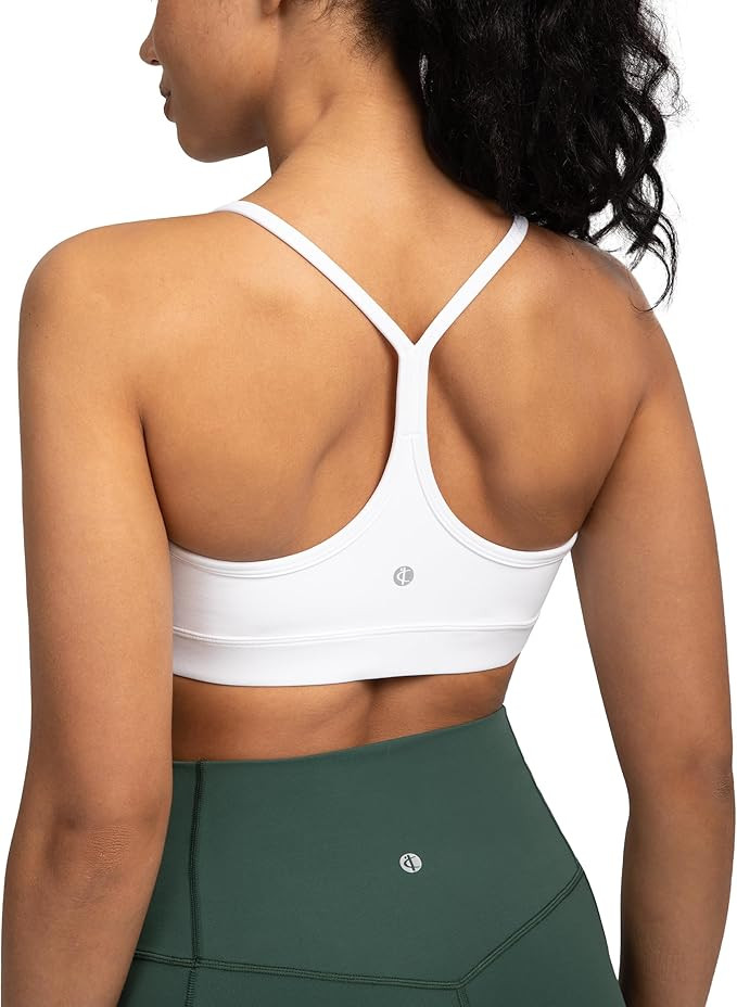 Colorfulkoala Women's Dreamlux Y Back Sports Bra Low Impact Padded Workout Top with Built in Bra ... | Amazon (US)