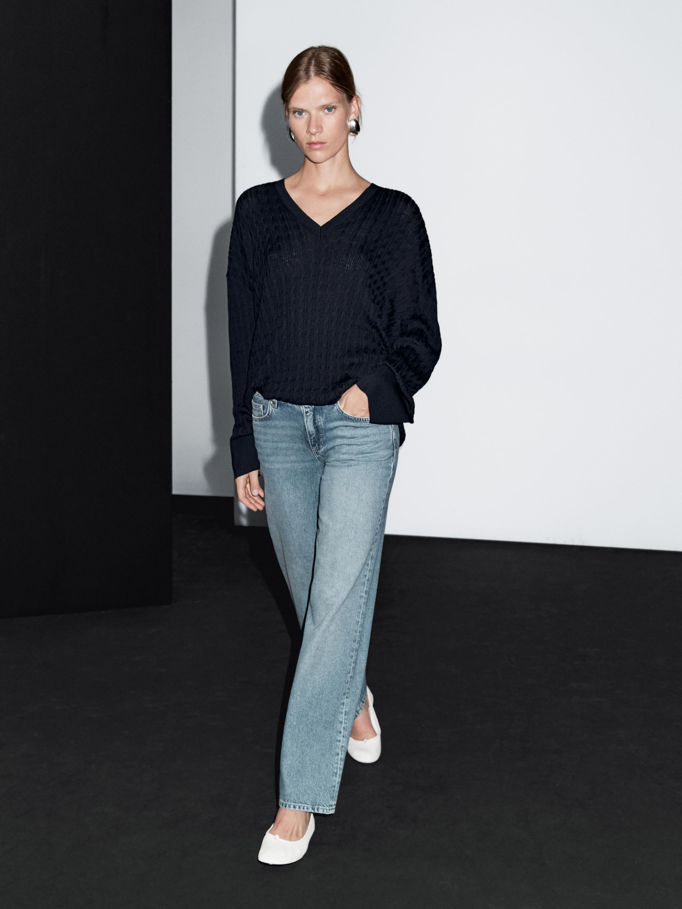 Straight-Fit-Jeans mit tiefem Bund | Massimo Dutti DE