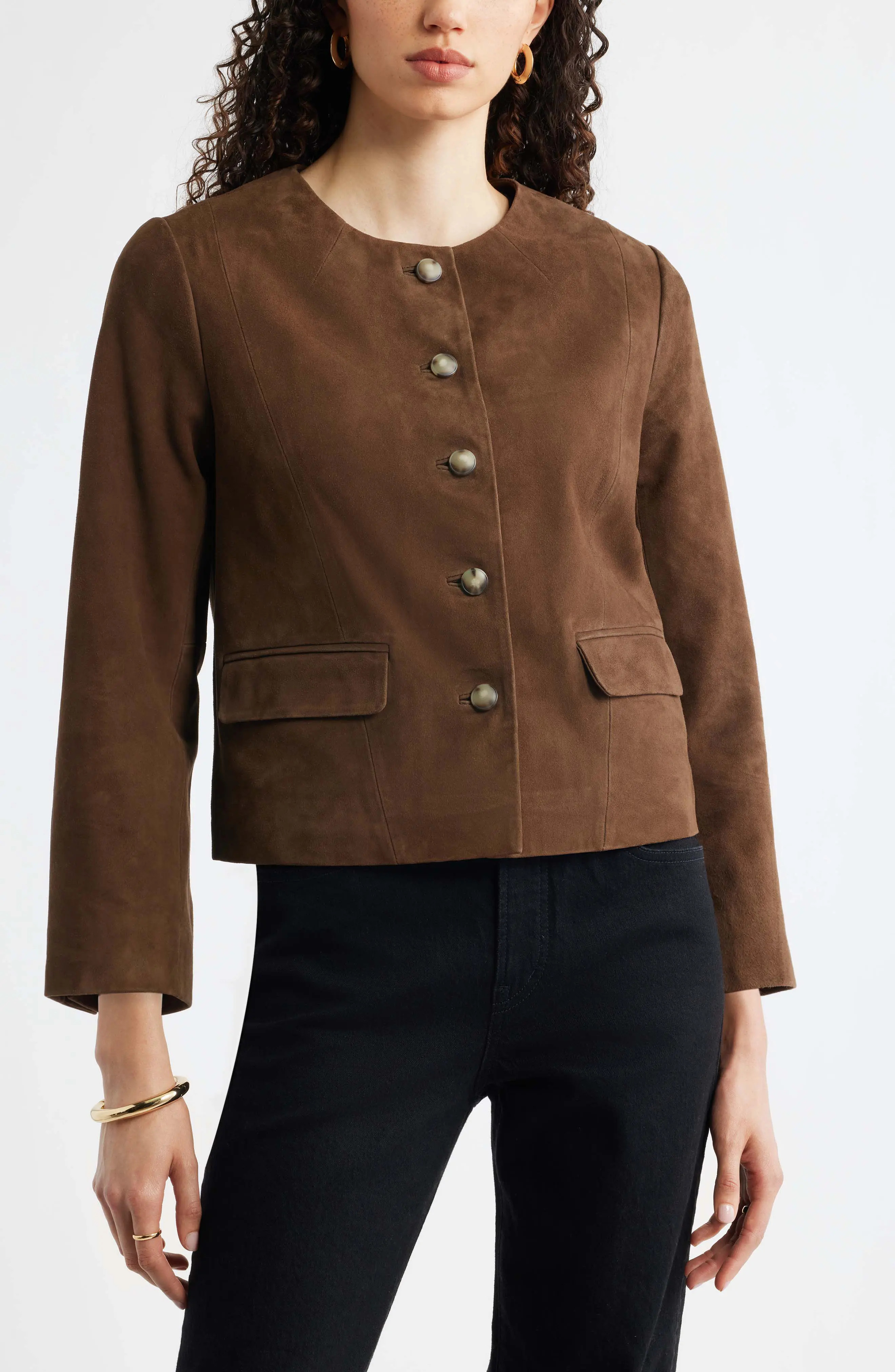 Crop Suede Jacket (Women) | Nordstrom | Nordstrom