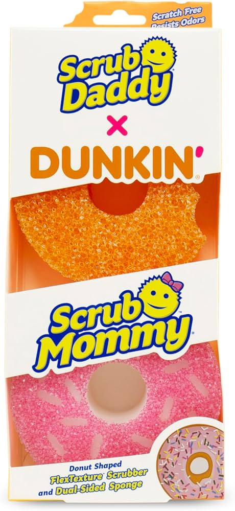 Scrub Daddy Household Cleaning Sponges - Special Edition Dunkin' Kit - Dish Scrubber + Non Scratc... | Amazon (US)