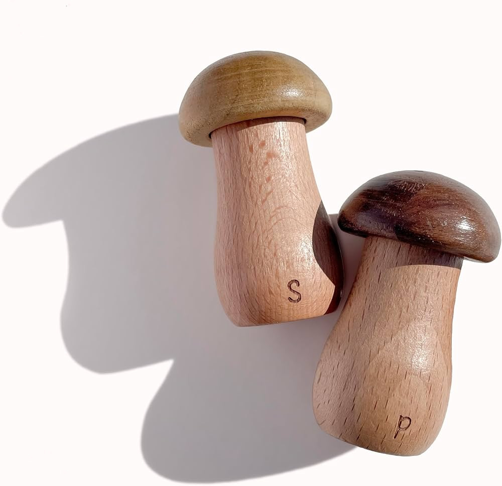 Cottage Core Mushroom Kitchen Decor - Tiny Salt and Pepper Shaker Set | Amazon (US)