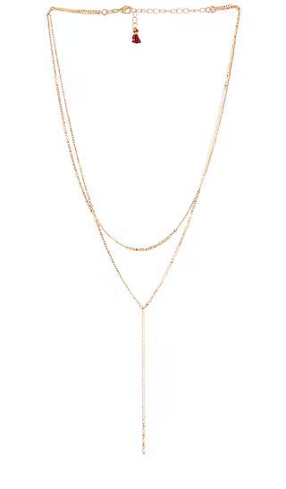 Laila Lariat Necklace in Gold | Revolve Clothing (Global)