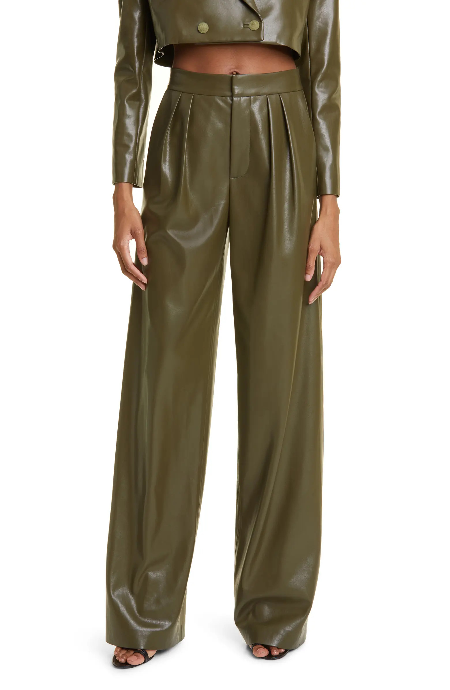 Alice + Olivia Pompey Faux Leather Trousers | Nordstrom | Nordstrom