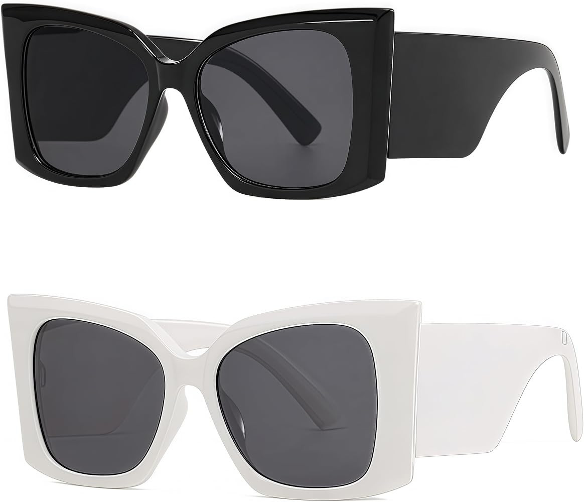 Oversized Big Square Y2K Cat Eyes Designer Trend Fashion Summer Party Sunglasses for Unisex Women... | Amazon (US)