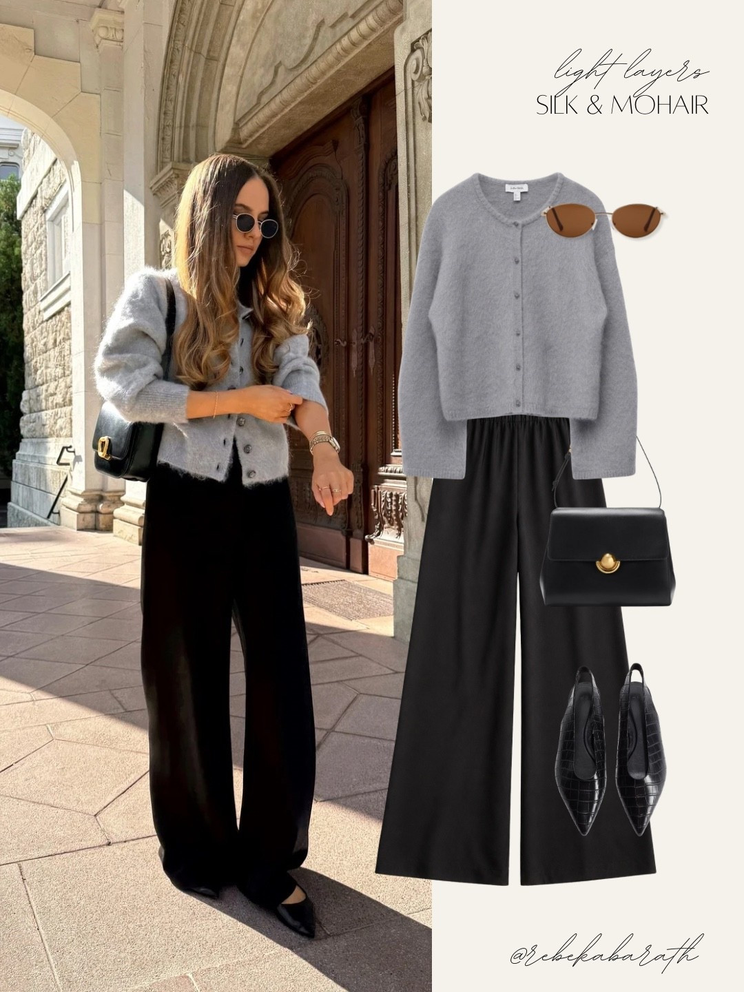 light layers // silk & mohair spring outfit

spring looks | minimal style | casual outfit | silk trousers | mohair cardigan

#LTKootd