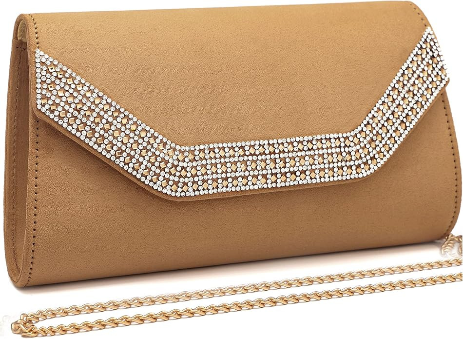 Women Faux Suede Evening Bags Clutch Purses For Women Envelope Handbags Cocktail Prom Wedding Pur... | Amazon (US)