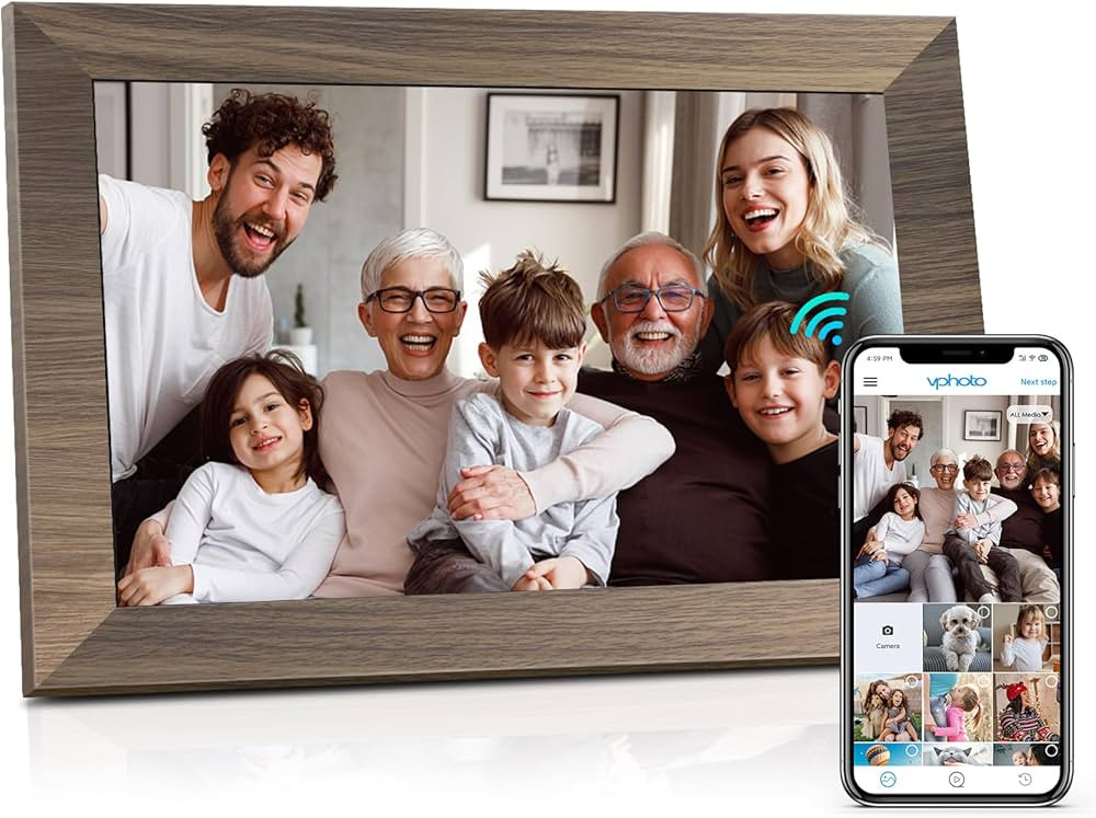 10.1 WiFi Digital Picture Frame, IPS Touch Screen Smart Cloud Digital Photo Frame with 16GB Stora... | Amazon (US)