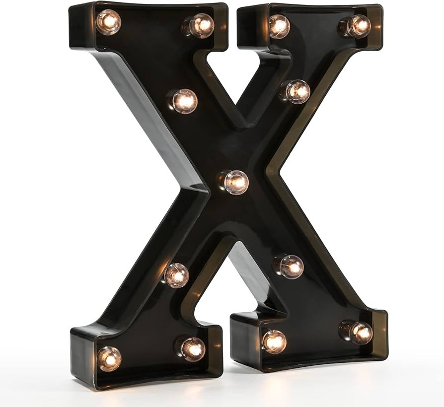 OYCBUZO Light Up Black Alphabet Marquee Letters Sign LED Marquee Number Lights Sign for Night Lig... | Amazon (US)