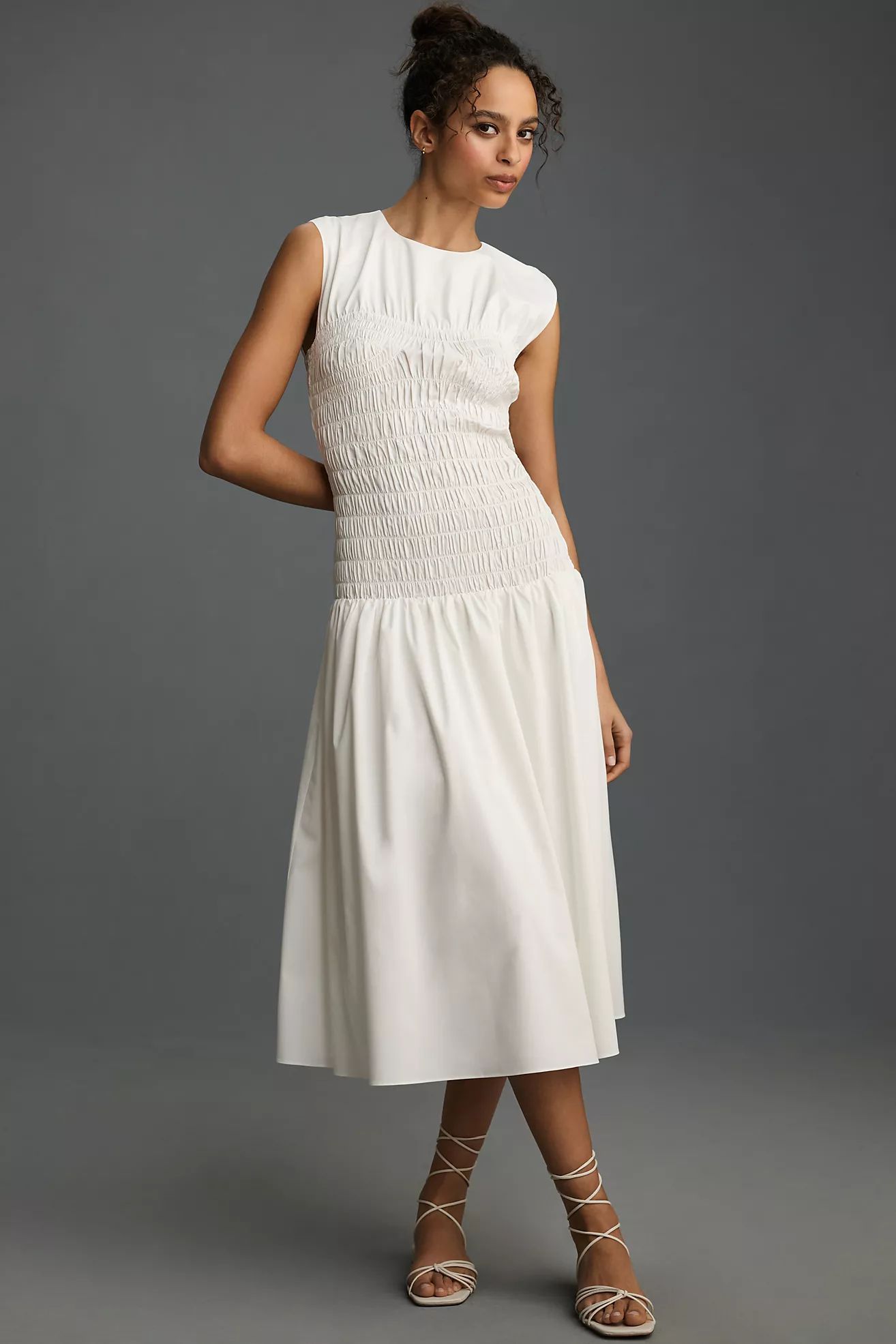 Mare Mare x Anthropologie Sleeveless Smocked Midi Dress | Anthropologie (US)