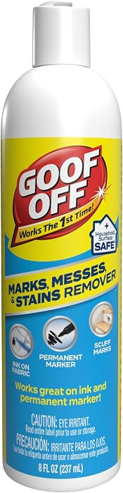 Goof Off Marks, Messes & Stains Remover, 8 fl. oz. Spray, Household Surface Safe, Removes Spots a... | Amazon (US)