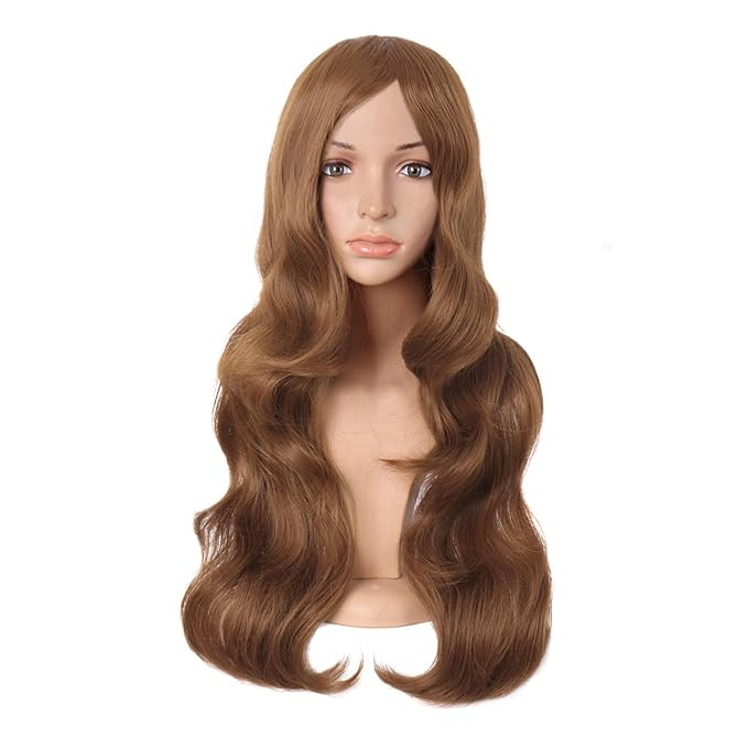 MapofBeauty 24 Inch/60cm Charming Synthetic Long Wavy Side Bangs Women Party Anime Cosplay Wig (L... | Amazon (US)