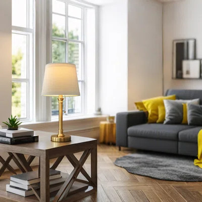 19"gold Zipper Modern Table Lamp,for Living Room,bedroom,bedside,dining Room,office (without Bulb) | Wayfair North America