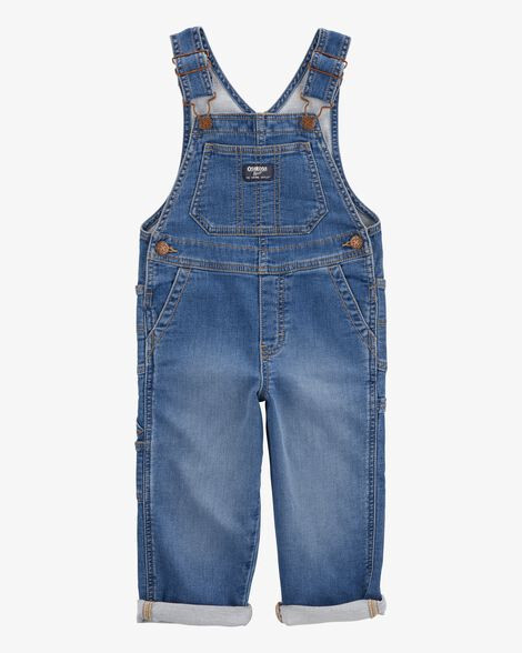 Toddler Stretch Denim Overalls - Medium Wash | Carter's Inc