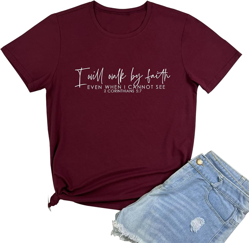 BLACKMYTH Graphic T-Shirts for Women Faith Shirts for Women | Amazon (US)