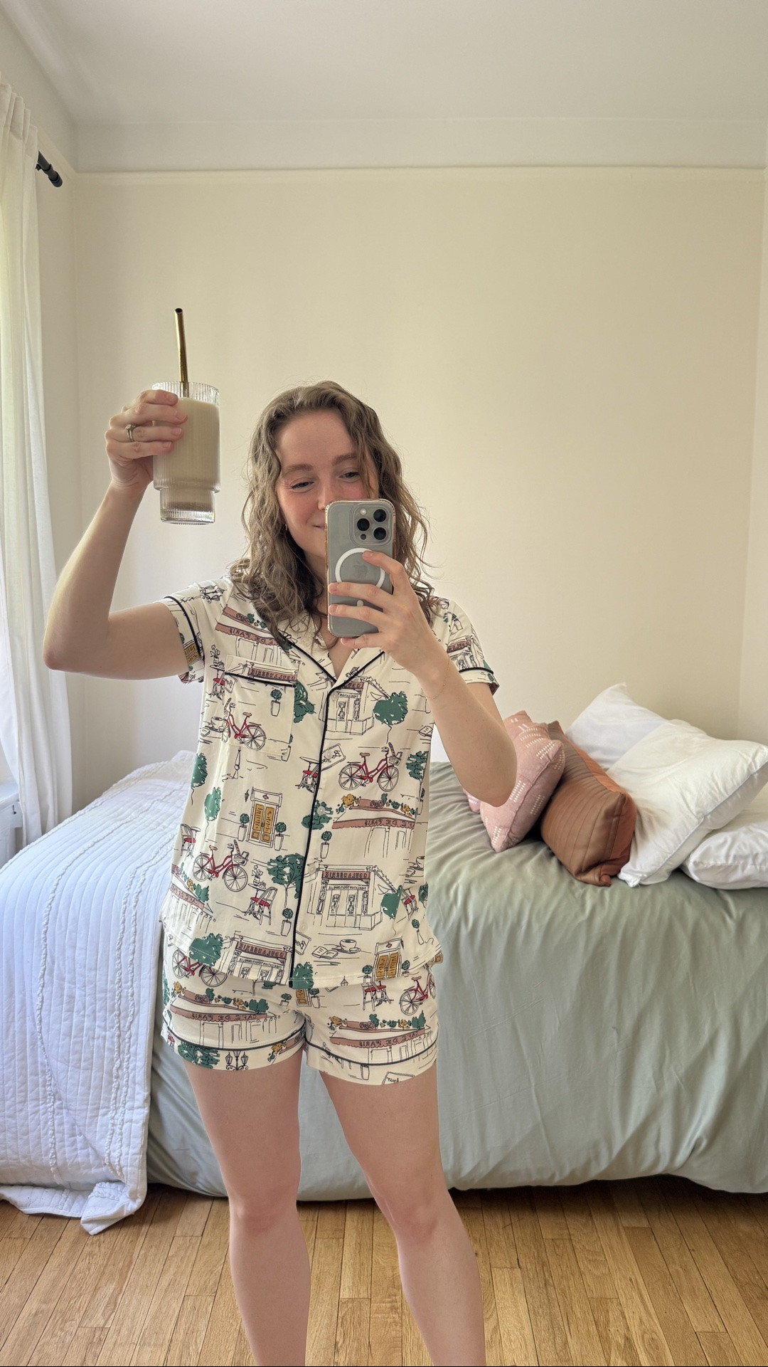 Clothe cutest under $20 pajamas. Love the Paris print 🥐 wearing xs