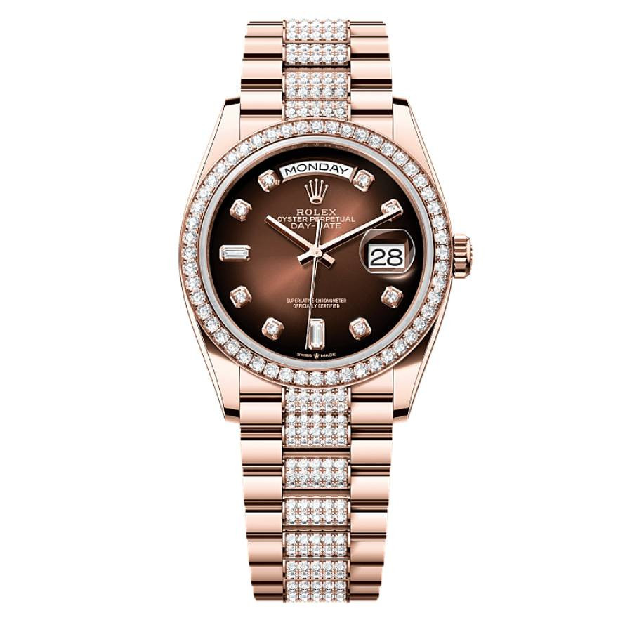 Rolex Day-Date Automatic Chronometer Diamond Ladies Watch M128345RBR-0041 | Jomashop.com & JomaDeals.com