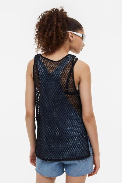 Crochet-look Tie-detail Tank Top | H&M (US + CA)