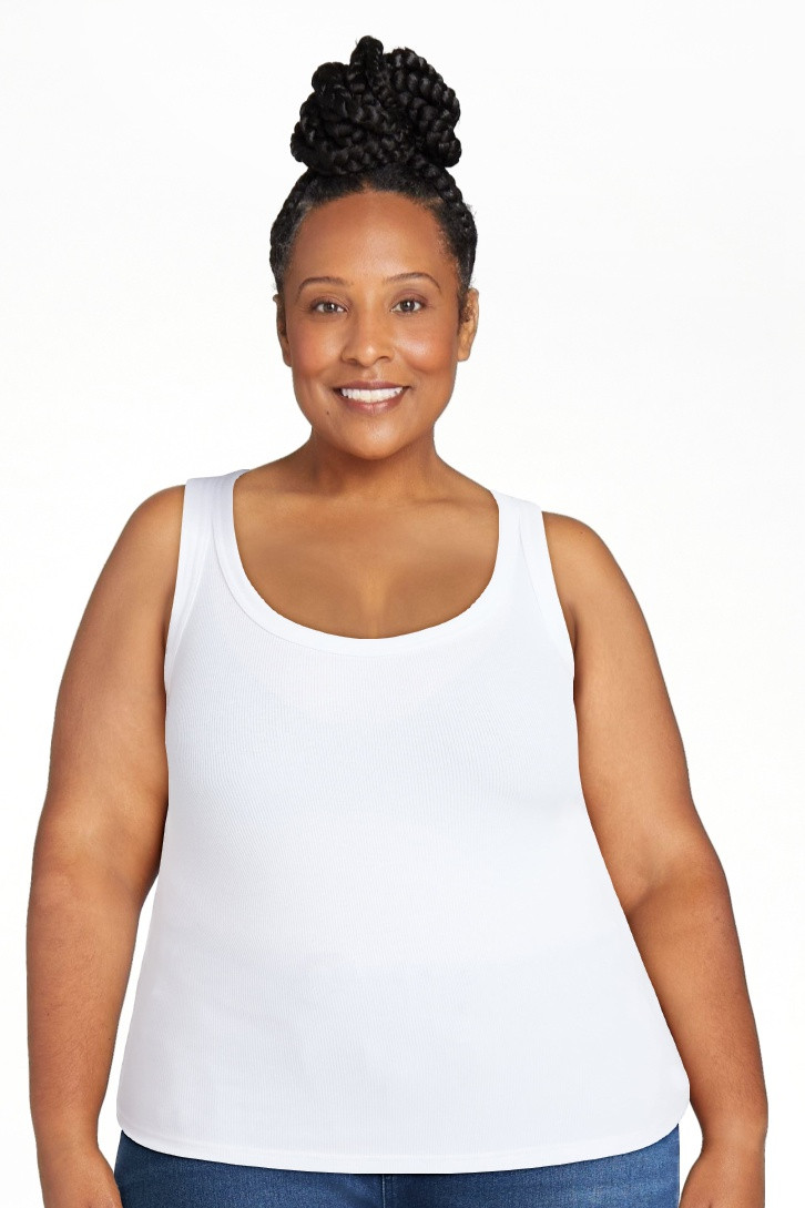 Terra & Sky Women's Plus Scoop Neck Ribbed Tank, Sizes 0X-5X | Walmart (US)